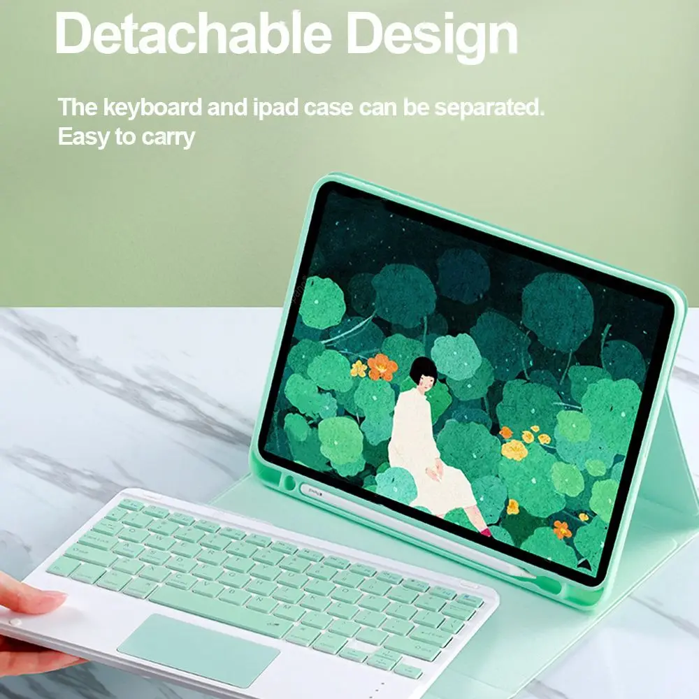 QYiiD Toetsenbord Hoes met Muis voor iPad 10,2-inch 2021 2020 2019 (9e/8e/7e Generatie)/ Air 3rd 2019 / iPad Pro 10.5 2017, Toetsenbordhoes Hoesje Beschermhoes Cover met Afneembaar Toetsenbord, Groen QYiiD Toetsenbord Hoes met Muis voor iPad 10,2-inch 2021 2020 2019 (9e/8e/7e Generatie)/ Air 3rd 2019 / iPad Pro 10.5 2017, Toetsenbordhoes Hoesje Beschermhoes Cover met Afneembaar Toetsenbord, Groen