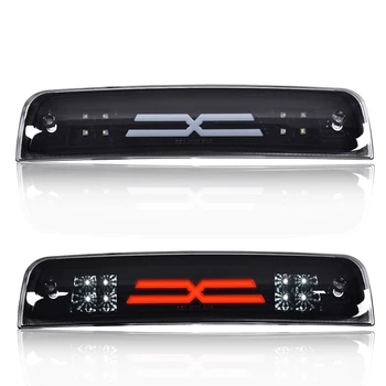 Led 3Rd Third Brake Light Cargo Lamp Fit for 2009-2017 Dodge Ram 1500 2500 3500 Smoked Housing High-Mount Light 1