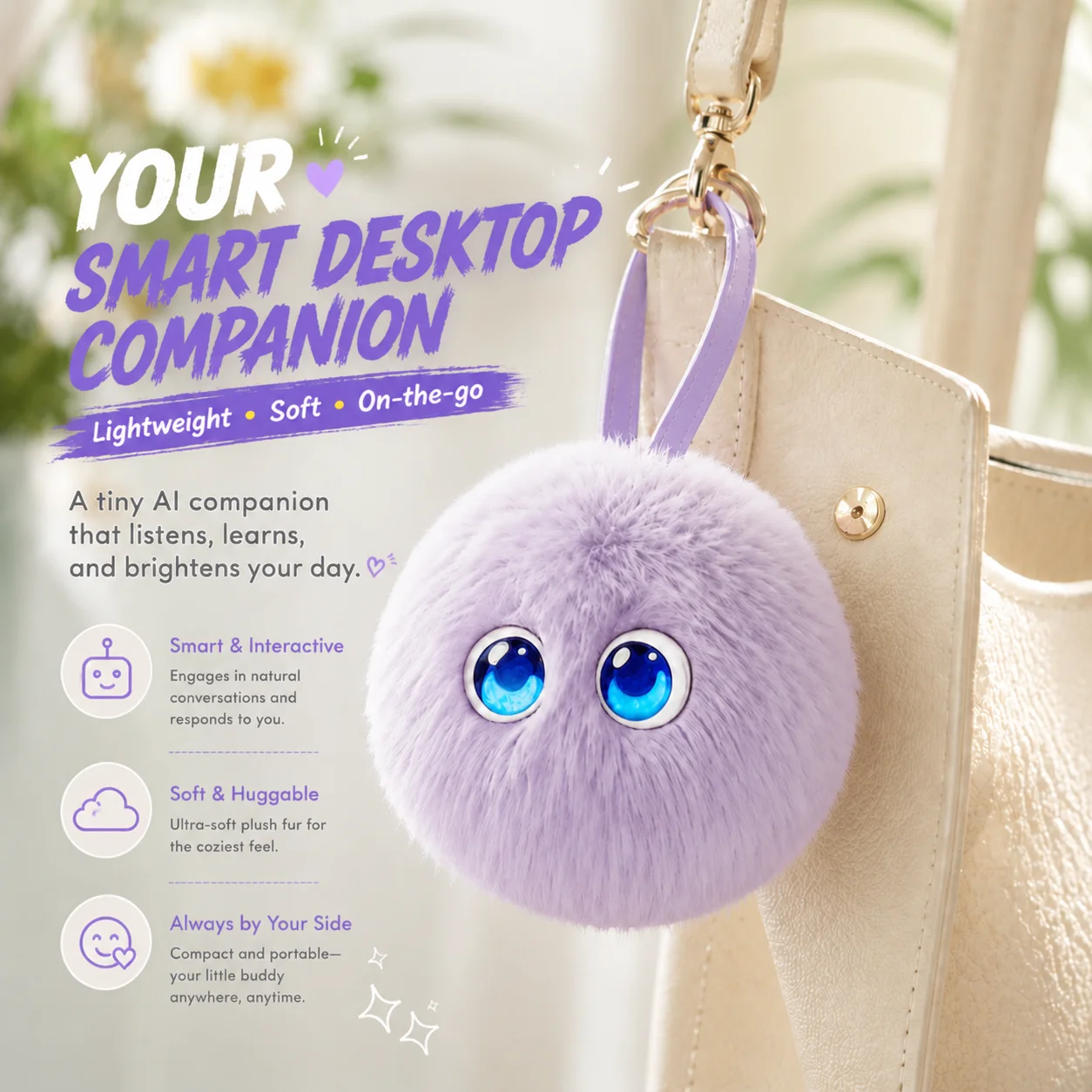 Robot AI | Robot Compagno Emotivo, Chat Vocale Intelligente, Giocattolo Interattivo da Scrivania, Peluche Interattivo, Regalo per Bambini e Adulti - immagine 2