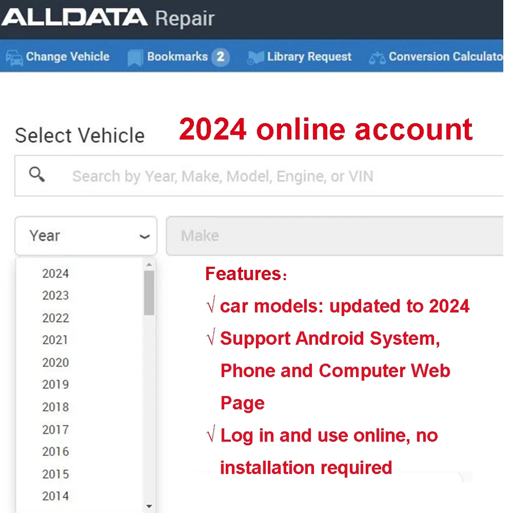 Фото Онлайн-учетная запись для Alldata Auto-data, новейшее программное обеспечение для ремонта автомобиля, для данных, все данные сено-nes PRO, поддержка входа в Мобильный/ПК, 2024 №2