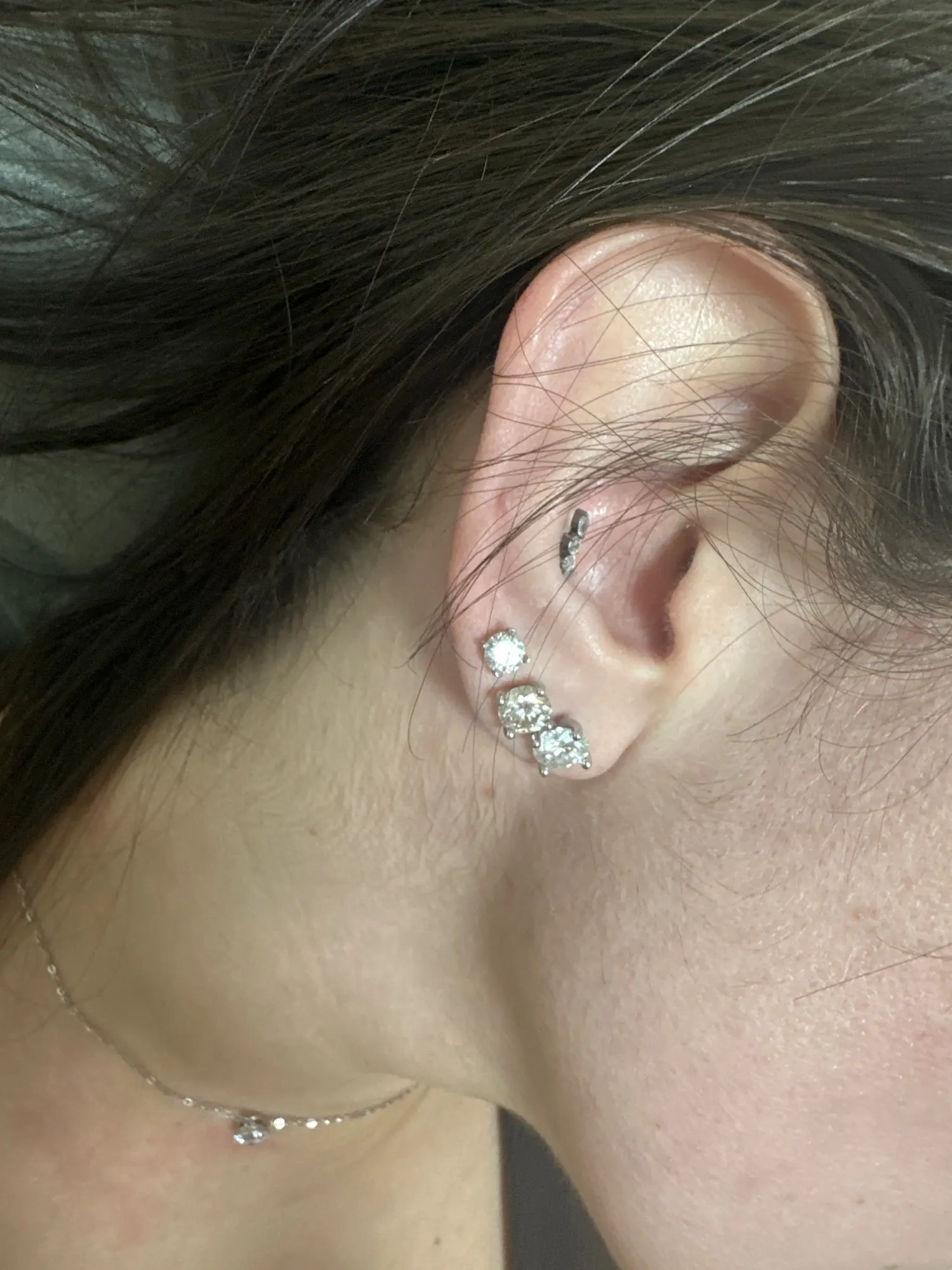 Moissanite Ear Stud Earrings photo review