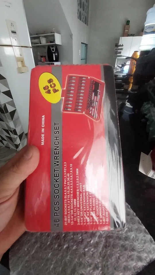 Kit Chaves Jogo Catraca Reversível Soquetes 46 Peças + Maleta photo review