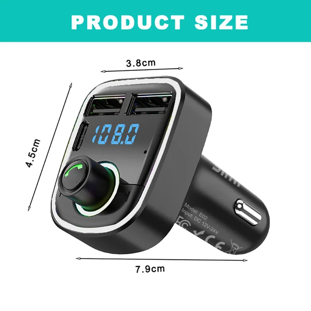 Bluetooth FM Transmitter Car Adapter 6