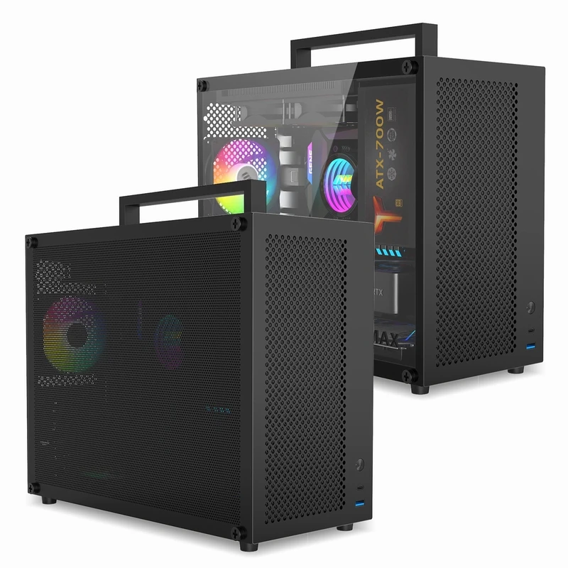 METALFISH S5 MAX Computer Case Gaming PC Chassis Support MATX/ITX 24.5*24.5cm SFX/ATX PSU 135 Mid Tower /180 WaterCooling Cooler