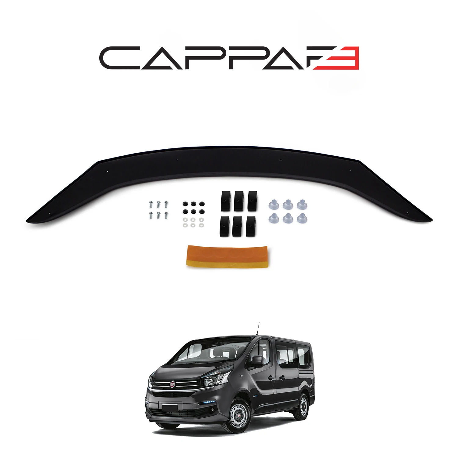 Per Fiat Talento 2016 A 2024 Protezione Del Cofano Spoiler Anteriore Bug Shield Deflettore Guard -Sporty Diffusore Paraurti Auto Styling