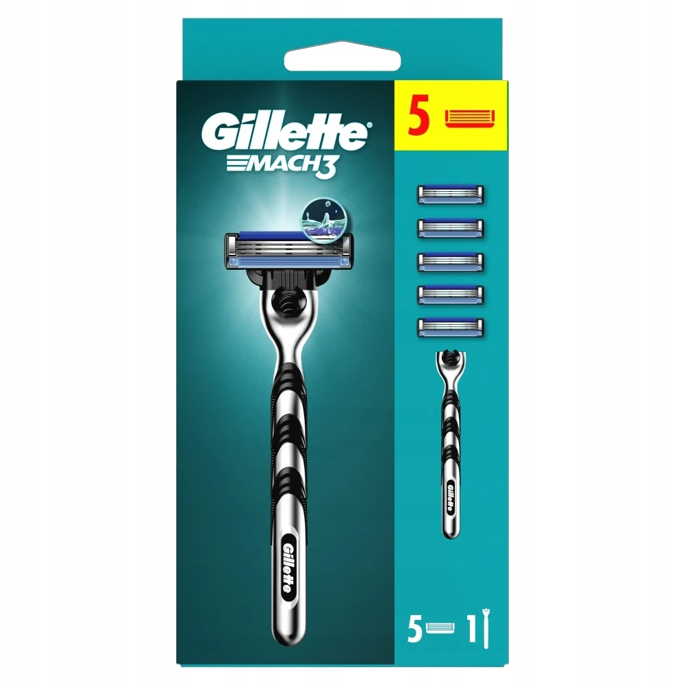 Gillette Mach3 Maszynka do golenia + 5 Ostrzy z Polski za $15.27 / ~57zł