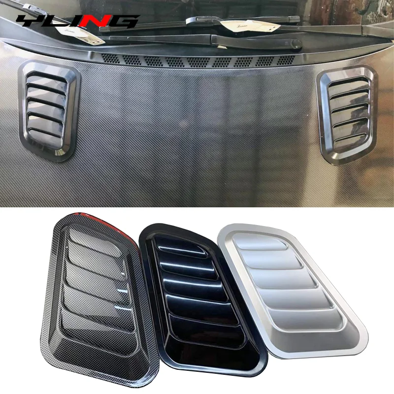 Dekorative Auto Haube Lufteinlass Spoiler Racing Intake Grille Trim ABS  Aufkleber Bonnet Vent Abdeckung Zubehör Änderung 1 Paar - AliExpress