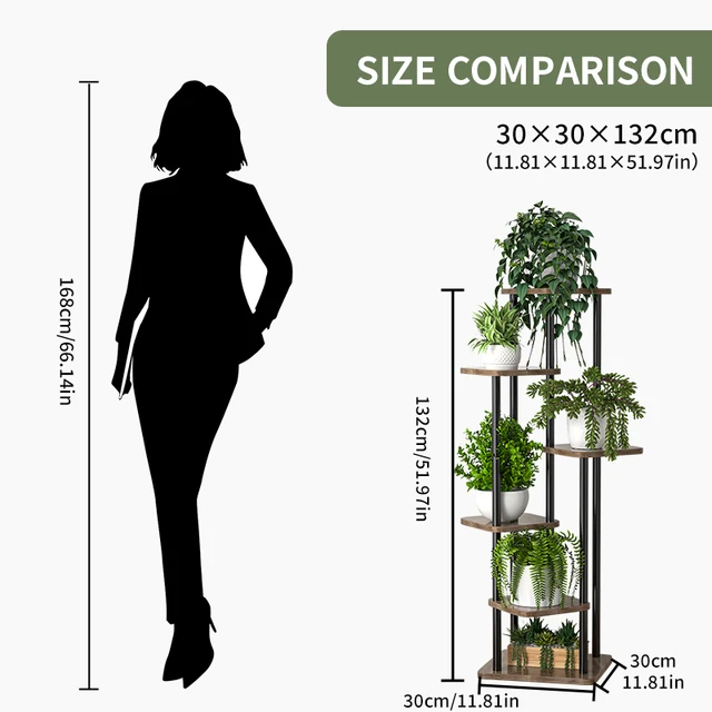 Multi-Tier Wooden Plant Stand 3