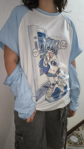Harajuku Detachable Sleeve T-Shirt - Cutecore photo review