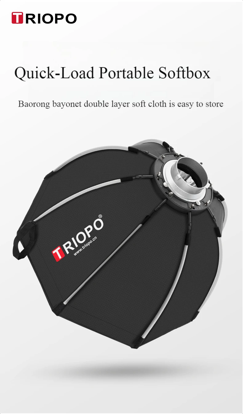 Description Picture 2 of itemTriopo 55cm 65cm 90cm 120cm Speedlite Portable Octagon Umbrella Softbox + Honeycomb Grid Outdoor Flash Soft Box for Iconic Brand Godox