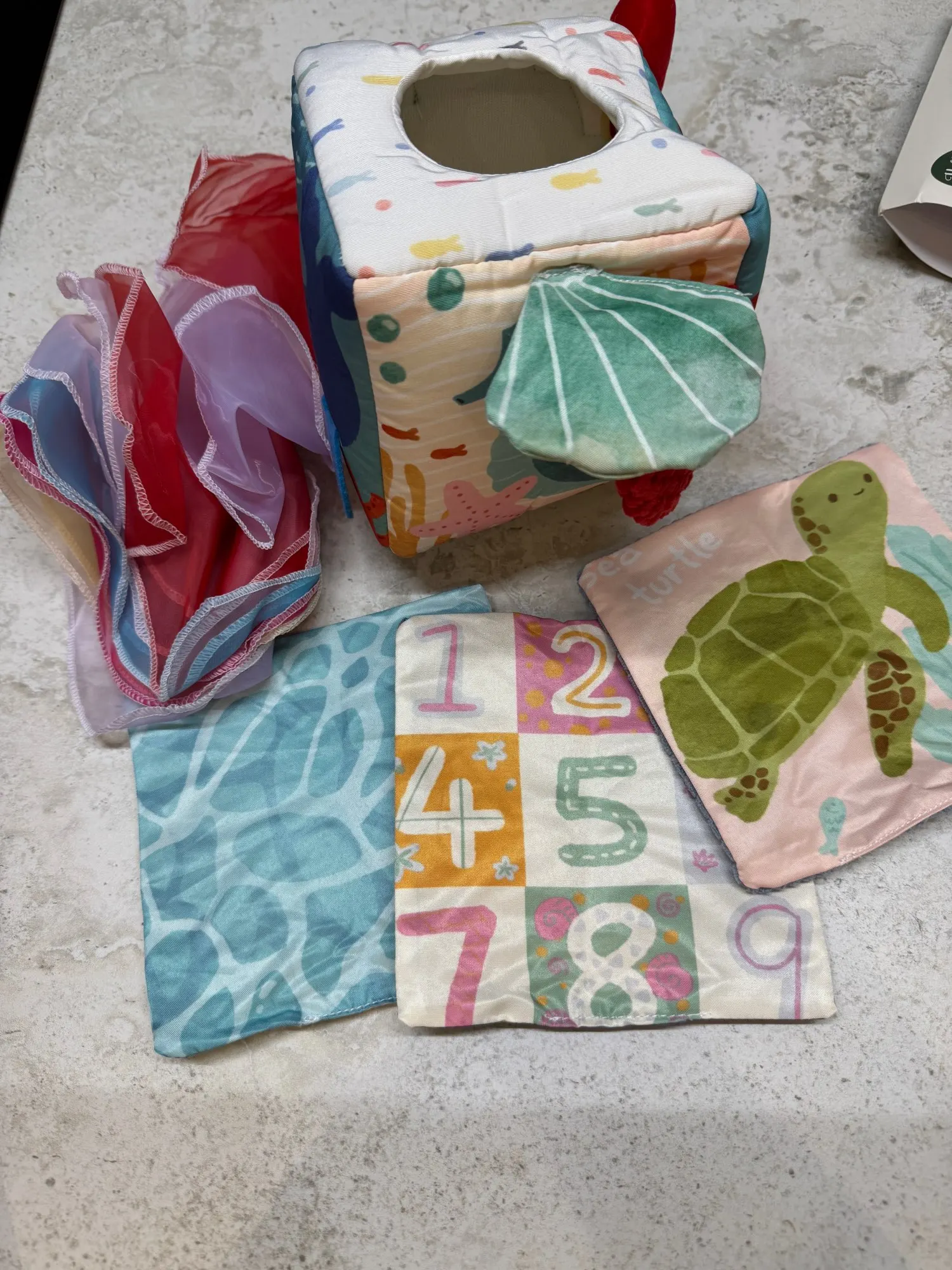 Baby Montessori Sensory Tissue Box Toy Set