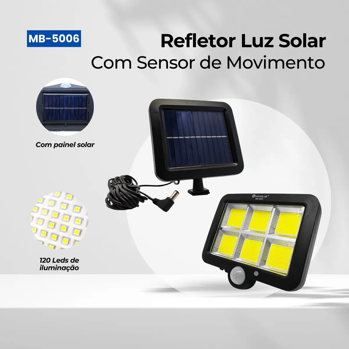 120 Wall Led Solar Reflector Luminaire with Sensor Presence — view 6
