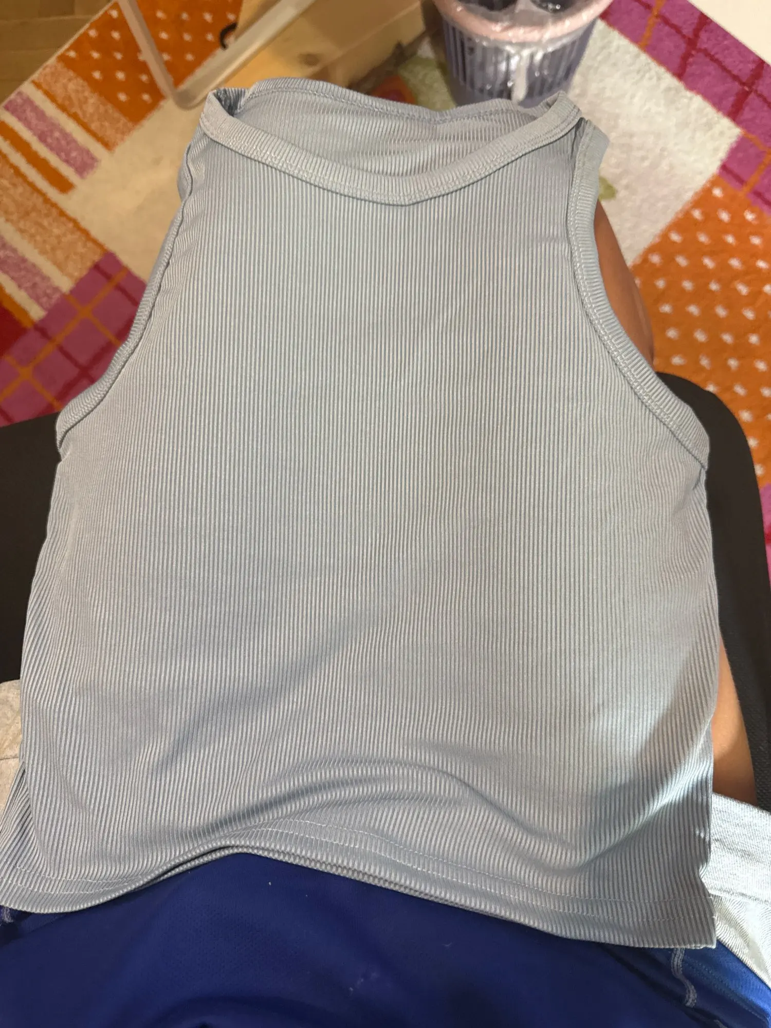 Ribbed Off-Shoulder Tank Top - Stretchy Summer Crop Top Women photo review
