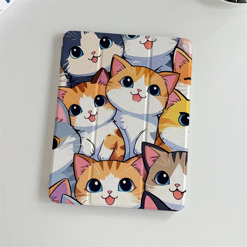 Charming Kawaii Cat iPad Cover - Cute Protective Tablet Case