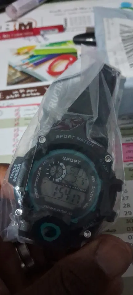 Fashion Men's Watch Sports Electronic Wristwatch Large dial Multifunctional Waterproof Luminous Alarm Kids Male's Military Watch