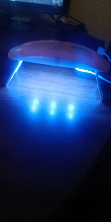 Mini UV LED Nail Lamp 6 LED Gel Nail Polish Dryer Convenient USB Interface Folding Design Manicure UV Curing Light photo review