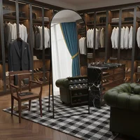 Стоящее зеркало Arembali Shape, Металлическое черное зеркало, Настенное или похудение, Современный дизайн для спальни и входа — изображение 2