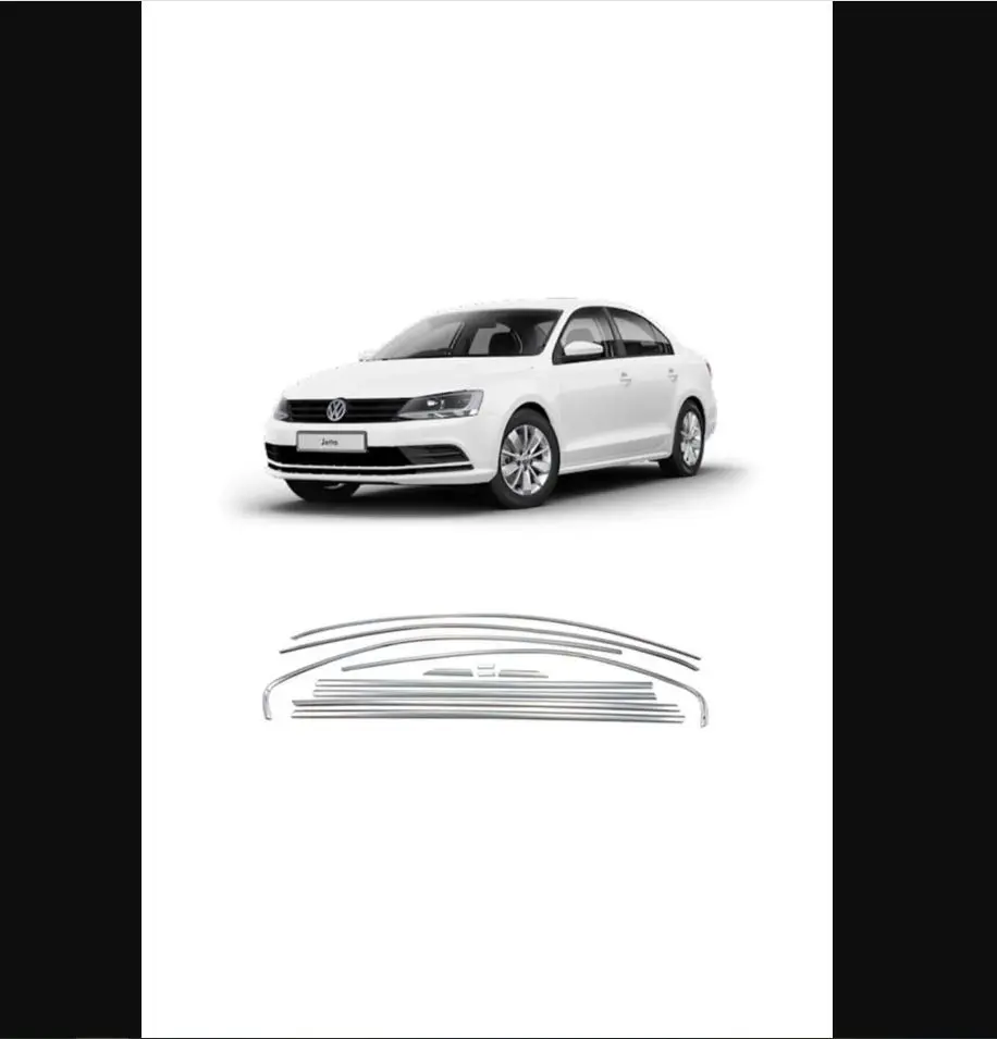 

Хромированная оконная отделка для Vw Volkswagen Jetta, набор из 12 предметов от 2012 до 2019, нержавеющая сталь-хромированный Стайлинг, комплект для подоконника, отделка