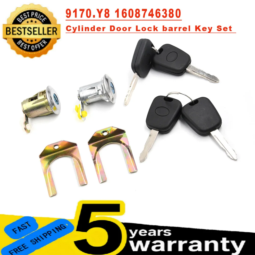9170Y816087463809135S29136T0CarCylinderDoorLockBarrelKeySet