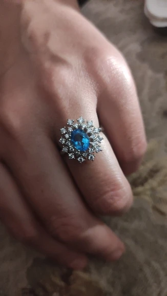 Winter's Glow Blue Topaz Ring photo review