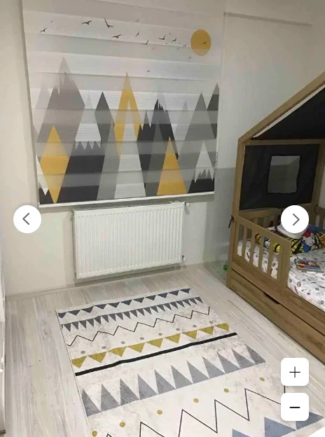 

Colorful Mountain Peak Printed Kids Room Curtain Printed Zebra Curtain Roller Blind