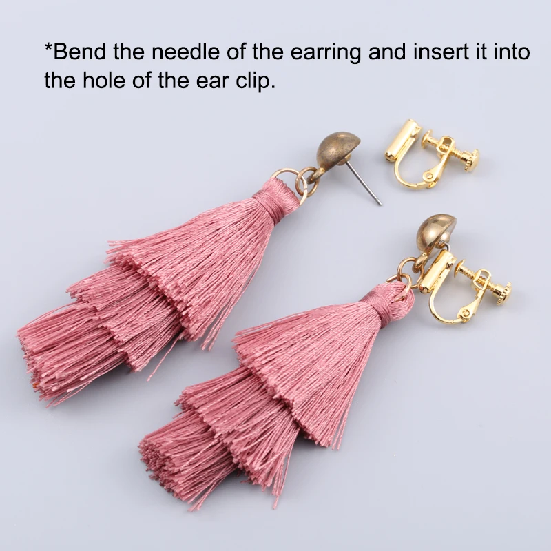 Clip On Earrings 2/10 Pcs for Women DIY Jewelry Making