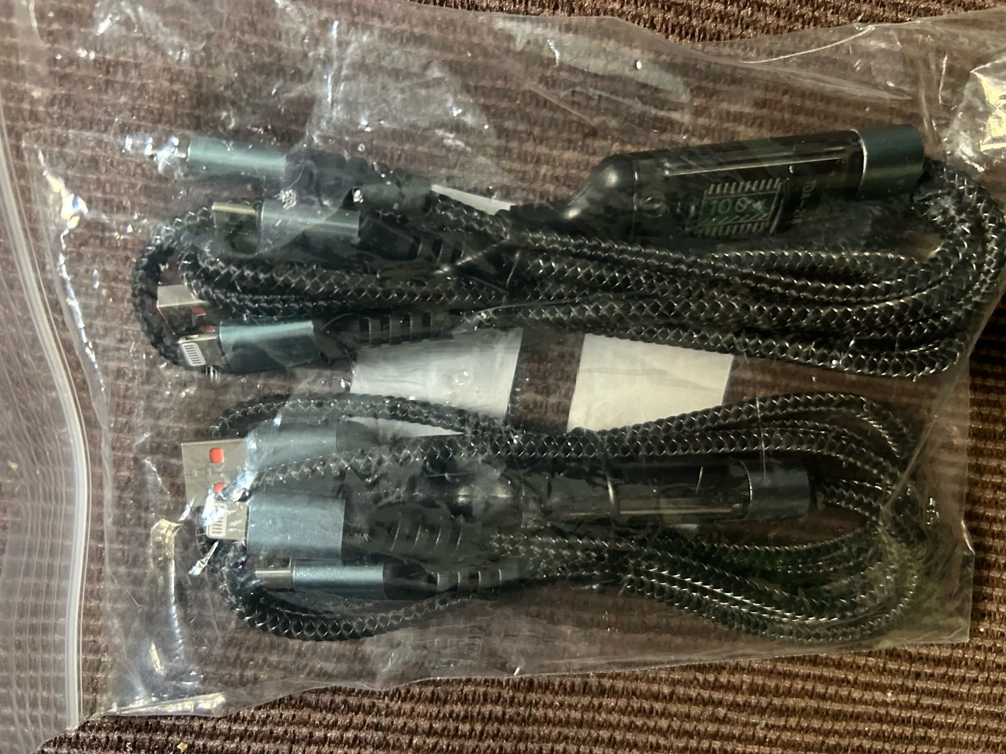 3 In 1 100w Transparent Fast Charging Cable Lightning Type C Micro USB For Iphone Samsung Huawei Xiaomi Tablet Charger Cables photo review