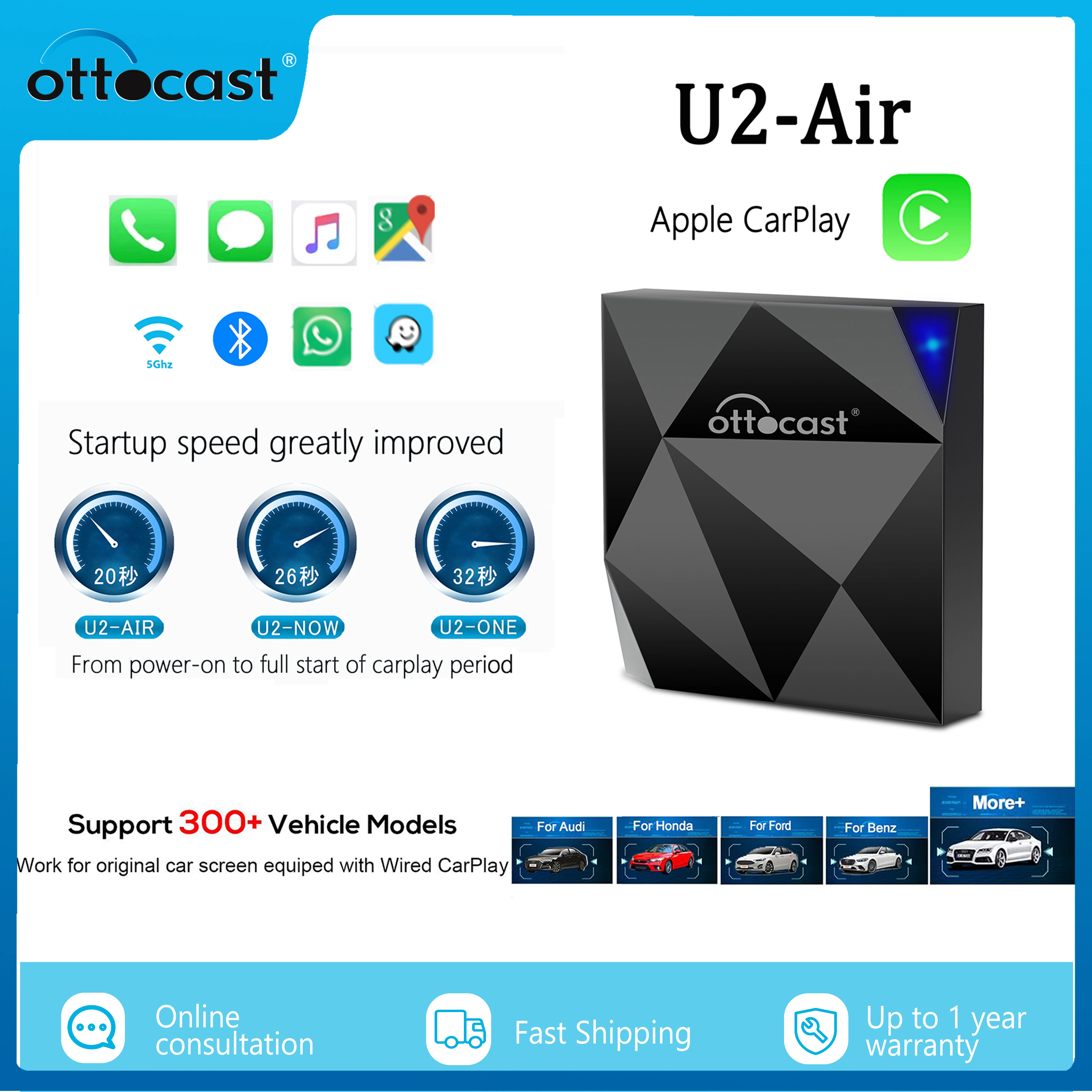 Achetez en gros Adaptateur Carplay Sans Fil Ottocast Pour Iphone