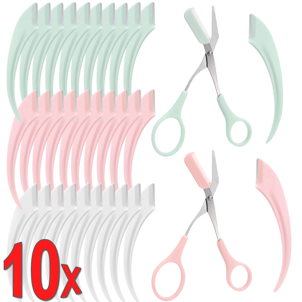Eyebrow Trimmer Scissor Meniscus Combination Women Professional Mini Blade Trimmer Accessories eyebrow trimmer set eyebrow trimmer eyebrow scissors