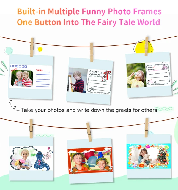 Appareil Photo Numérique À Impression Instantanée Pour Enfants, Avec Papier  Thermique, Selfie, Jouet, Cadeau D'anniversaire Pour Garçons, Diy -  AliExpress