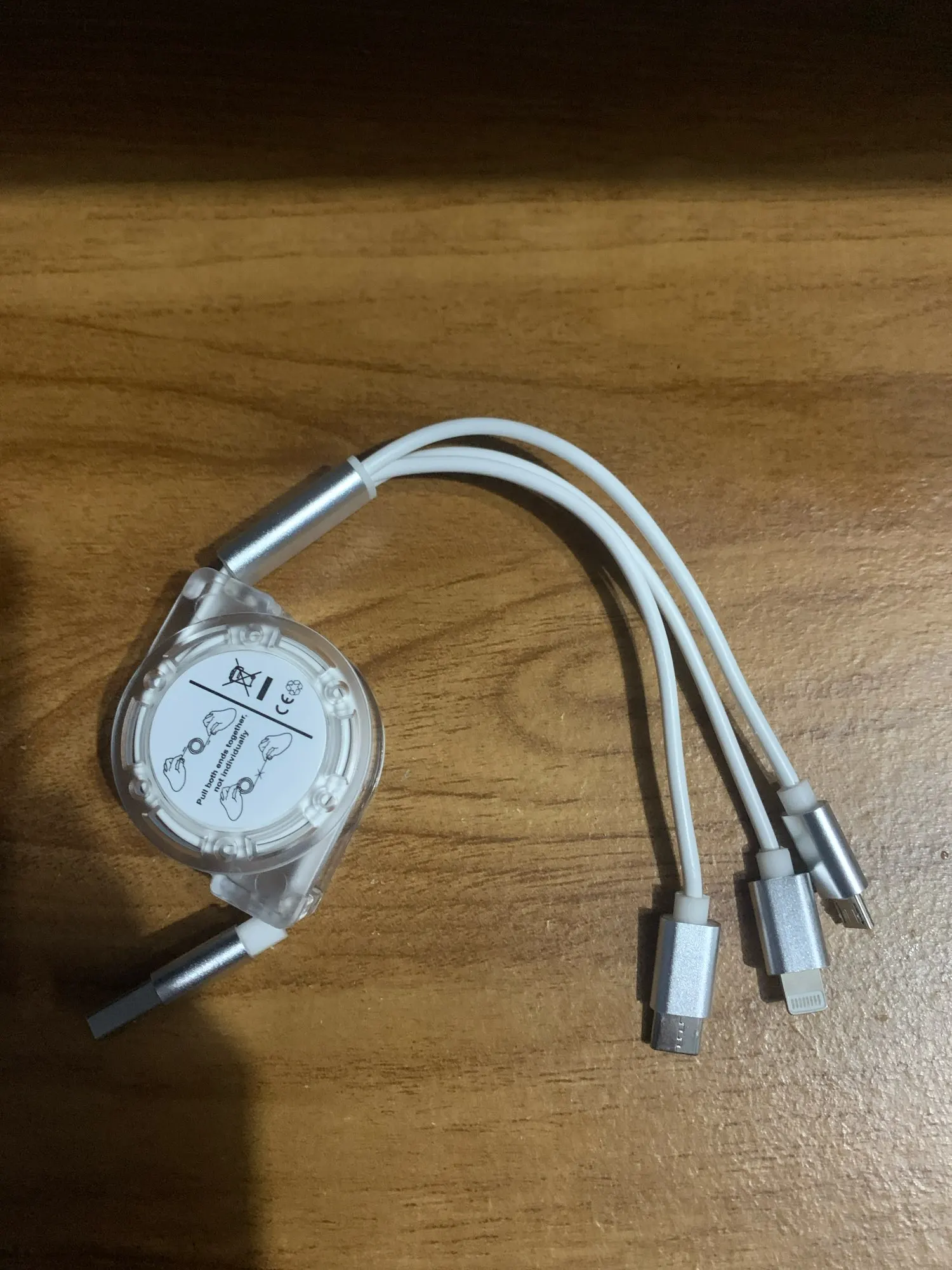 Cabo carregador 3 em 1retrátil 3A para Android/Universal Micro Type-C/Data 3 photo review