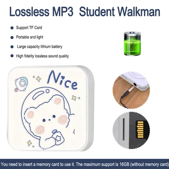 Mini Cartoon Pattern Music MP3 Player Student Sports Running Music Walkman with USB Cable + Headphones 1