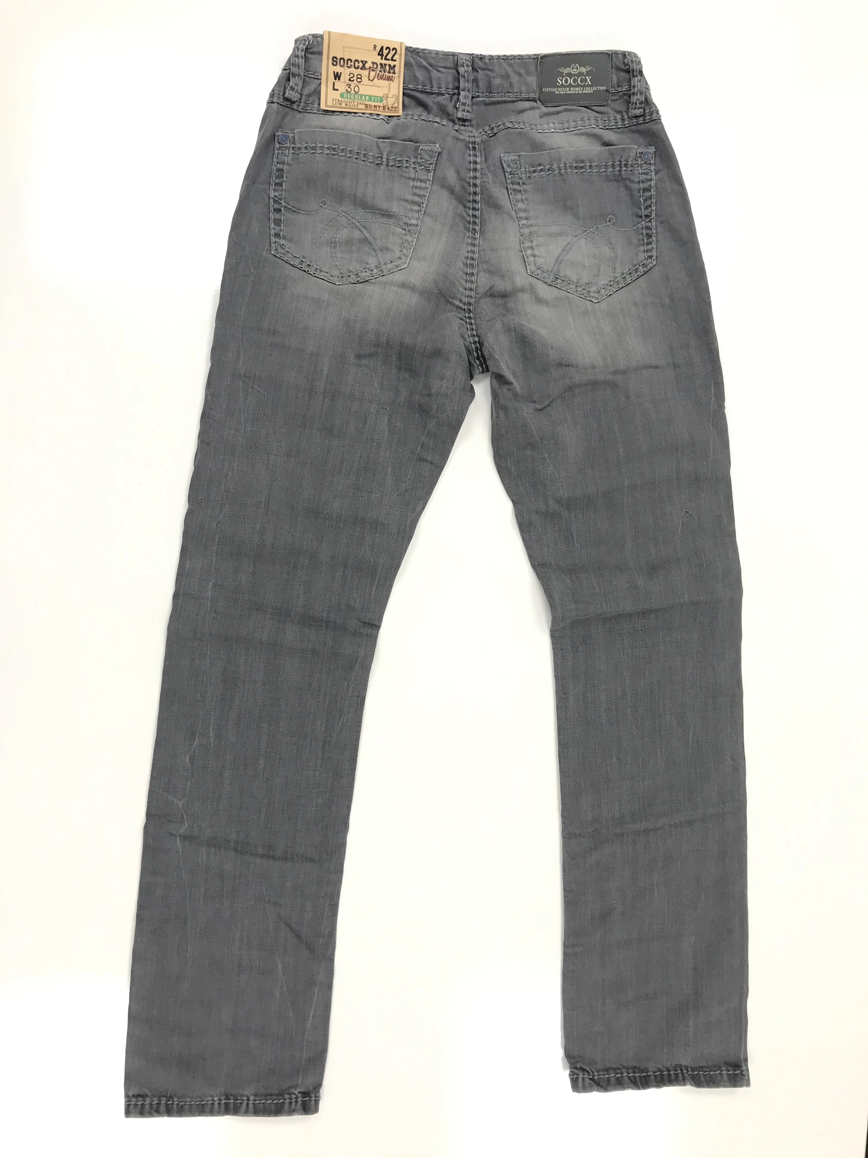Denim Straight Cut Gray Jeans 98.5% Cotton, - AliExpress