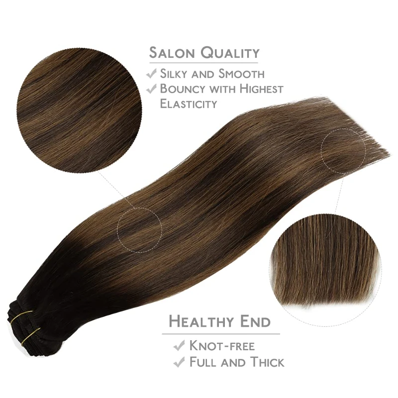 Clip in Human Hair Extensions 100% Real Human Hair 7pcs/set Clip in Natural Extensions Pieces Straight Remy