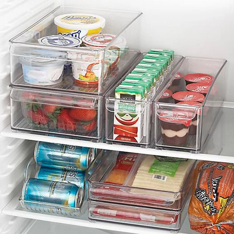 Cajas de Almacenaje para Nevera y Congelador Organizador de Latas para  Frigorífico 35x14.5x10cm Organizador Nevera Transparente Envases de  Plástico para Alimentos Fabricado en España - AliExpress