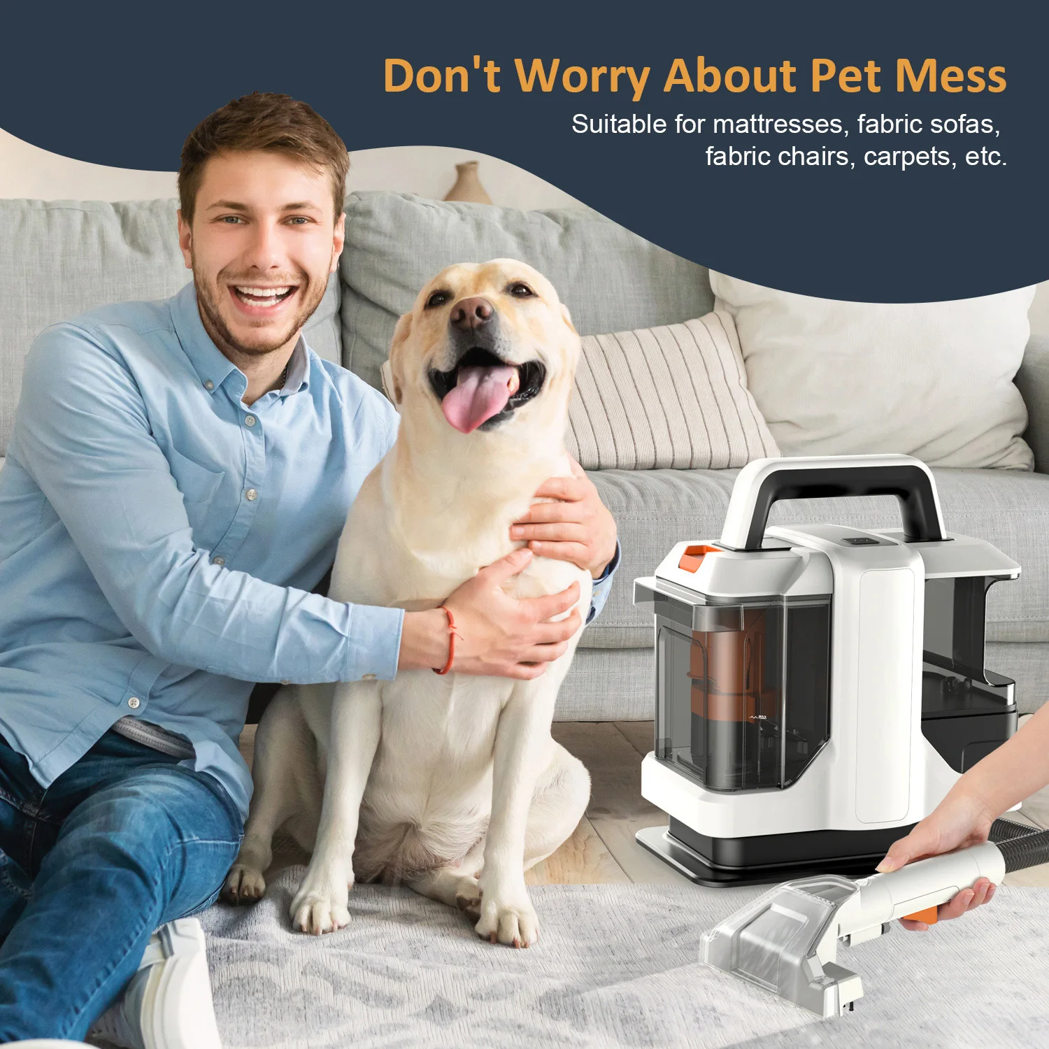 Tragbarer Teppichreiniger mit 750W 5