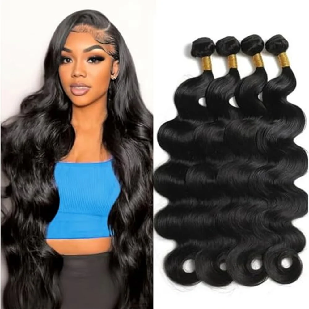 Brazilian Human Hair Body Wave Extensions 3 Bundles 28-32 Inch 61-0MX9JaoL._AC_UF350,  main image 2