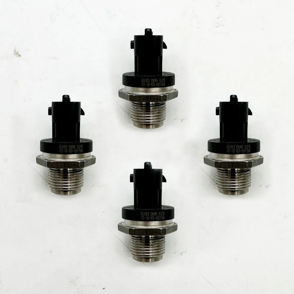 2Pcs 0281006325 Air Pressure Sensor 2PCS Fuel Rail Pressure Sensor