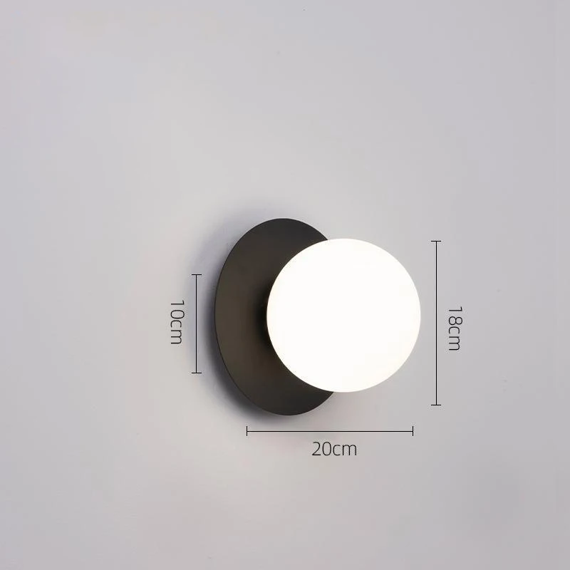 Bedroom Bedside LED Wall Sconce Lamp Nordic Minimalist Modern Staircase Walkway Living Room Background Wall E27 Glass Wall Light 6