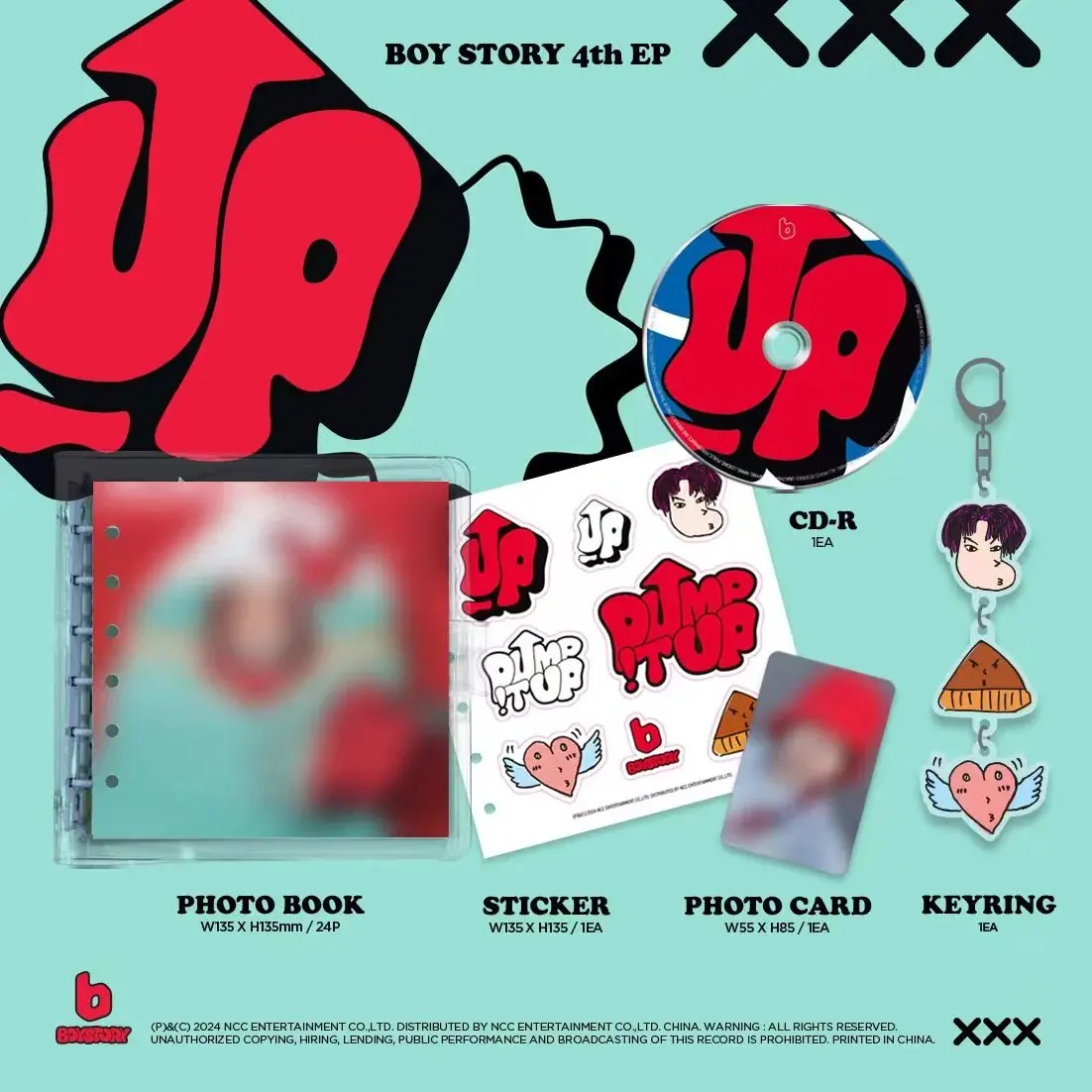 Pre sale ] Boy Story 《 UP》 CD+ card +photobook+keyring+sticker
