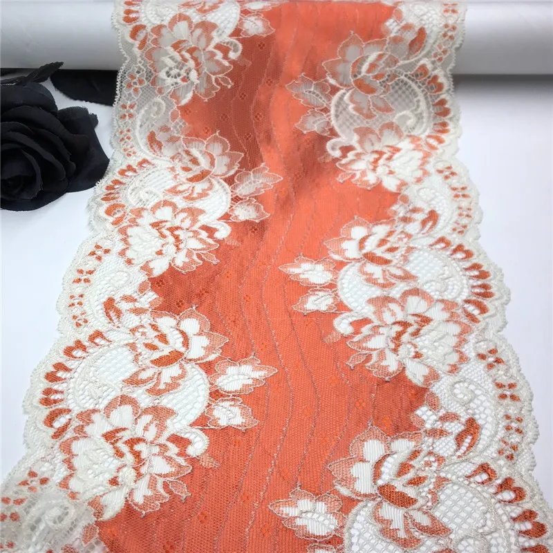 꽃 레이스 원단 의류 DIY 바늘 작업 하이 퀄리티, 스판덱스 레이스 트림, 바느질 액세서리, 공예품용 탄성 레이스