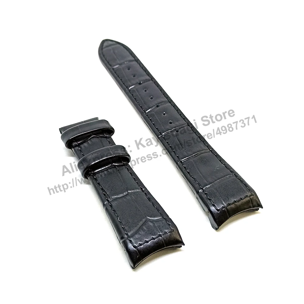 Seiko Premier 7T62-0Le0-Snaf31P2, Muslimate-Srn039P2-Adatto/Per Cinturino Di Ricambio Con Estremità Curva In Pelle Nera Da 21Mm