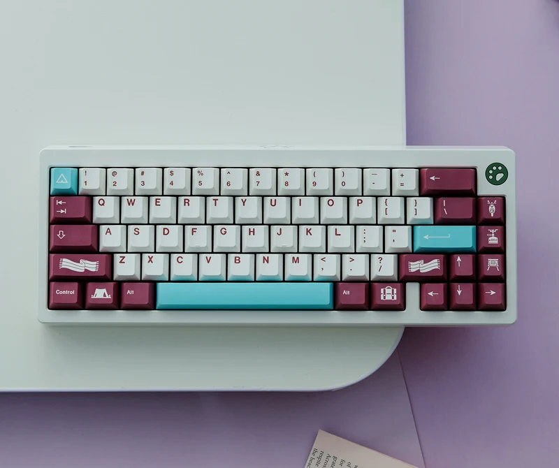 150 chaves gmk yuru keycaps cereja perfil