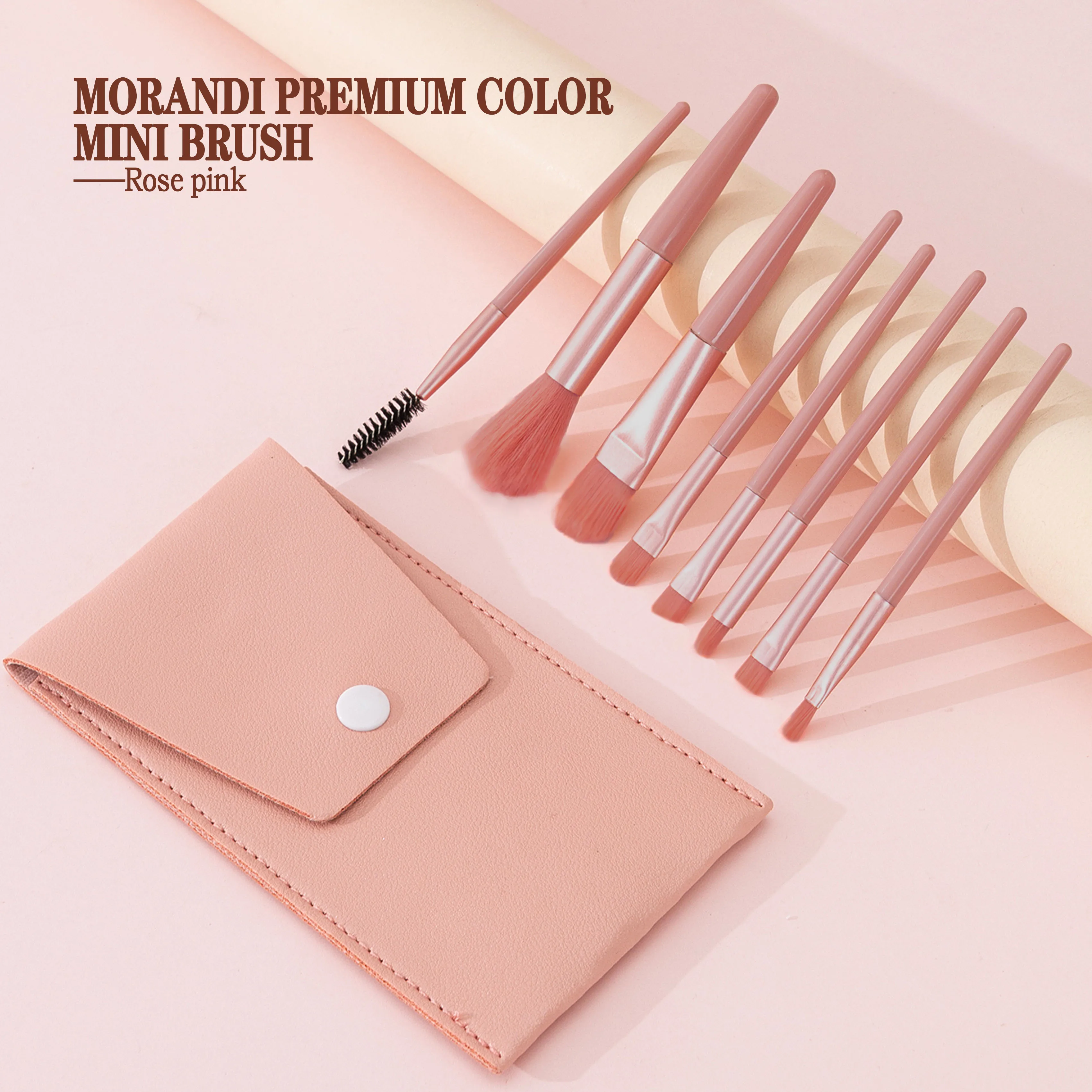 Portable Soft Hair Makeup Brush Set for Powder, Concealer, Eyeshadow, Blush, and Foundation