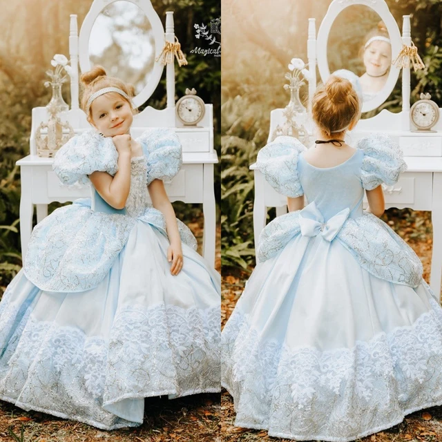 Festa de aniversário vestidos de bola princesa traje menina cinderela  vestido crianças - AliExpress