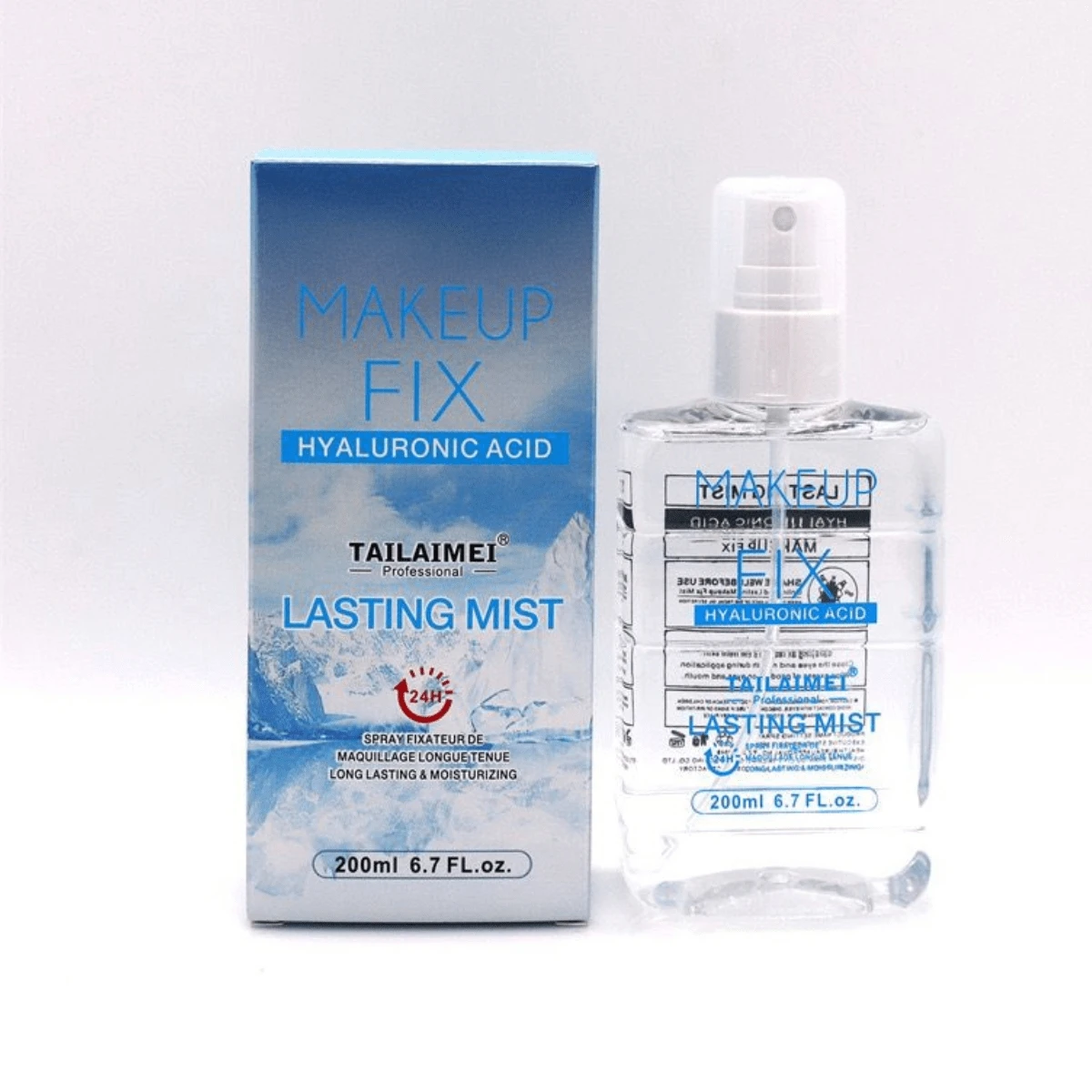 Fijador de maquillaje con Acido Hialurónico y protector uv 24 HRS 200ML A0697