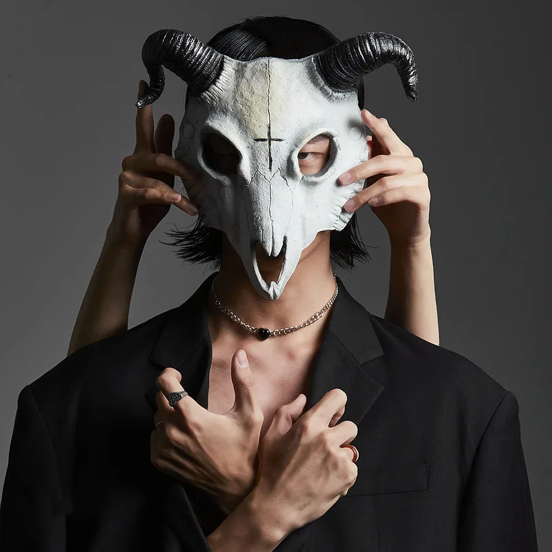 progenie escalada Inspirar Carnero de hombre máscara de Cosplay de cara completa escenario de modelado  máscara de Halloween _ - AliExpress Mobile