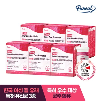 퍼니트 여성 질 유래 유산균 트리플 이너케어 프로바이오틱스 6박스 (6개월분)