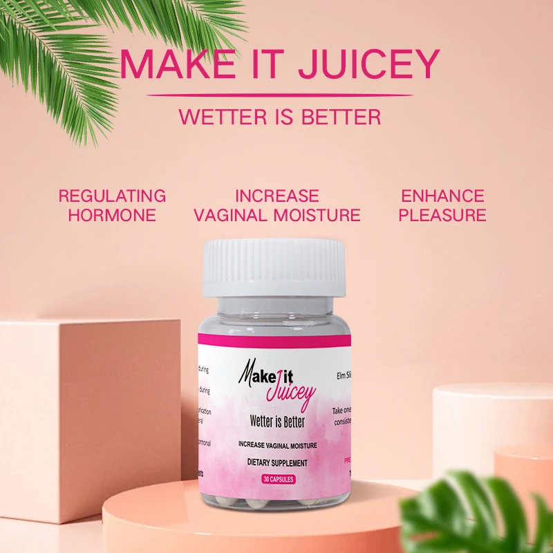 Slippery Elm Bark Capsules Natural Vaginal Yoni Wet Capsule Make It