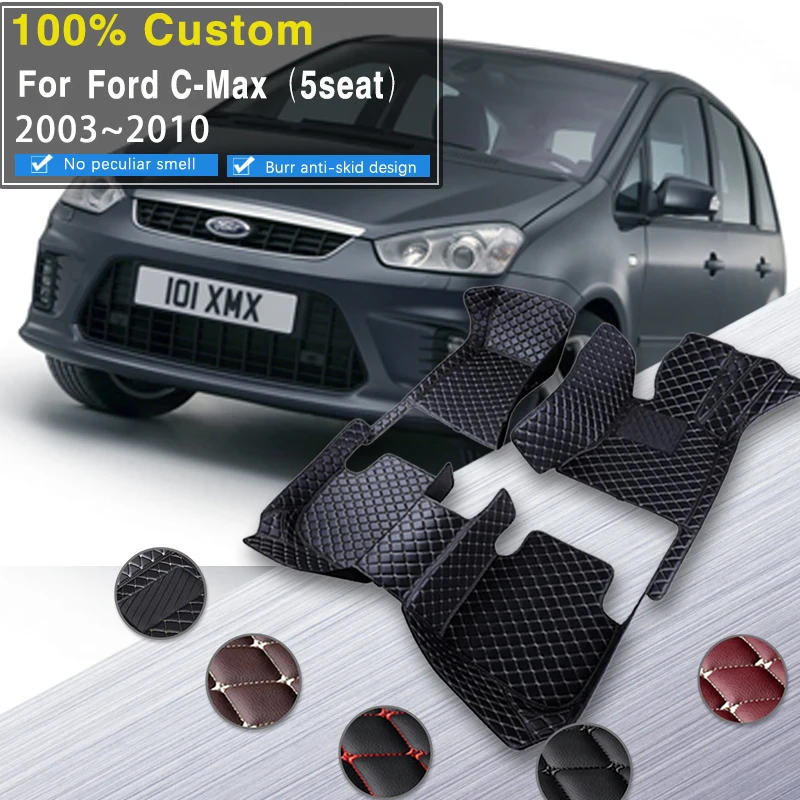 Car Floor Mats For Ford Focus CMax MK1 20032010 Leather Mat Antidirt